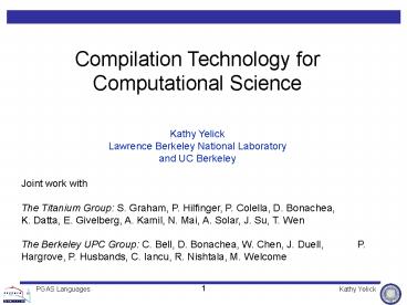 Ernest Orlando Lawrence  Berkeley National Laboratory