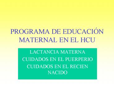 PROGRAMA DE EDUCACI