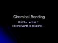 Chemical Bonding PowerPoint PPT Presentation