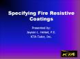 Specifying Fire Resistive Coatings PowerPoint PPT Presentation