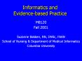 Informatics and Evidence-based Practice PowerPoint PPT Presentation