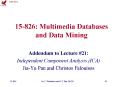 15-826: Multimedia Databases and Data Mining PowerPoint PPT Presentation
