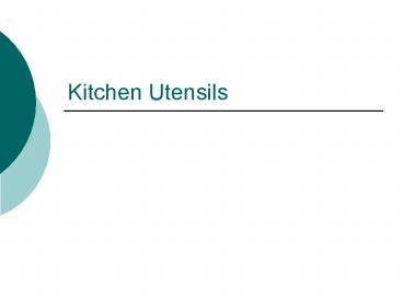Kitchen Utensils