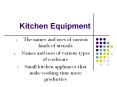 Kitchen Equipment PowerPoint PPT Presentation