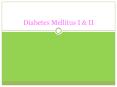 Diabetes Mellitus I PowerPoint PPT Presentation