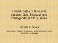 United States Culture and Lesbian, Gay, Bisexual, and Transgender (LGBT) Issues PowerPoint PPT Presentation