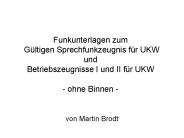 Funkunterlagen zum  G