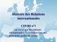 Histoire des Relations internationales PowerPoint PPT Presentation
