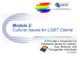 Module 2: Cultural Issues for LGBT Clients PowerPoint PPT Presentation