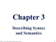 Chapter 3  Describing Syntax and Semantics