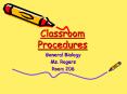 Classroom Procedures PowerPoint PPT Presentation