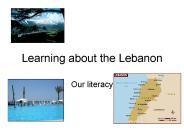Learning about the Lebanon