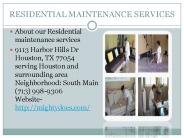 Residential maintenance services