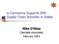 e-Commerce Supports SME Supply Chain Activities in Wales PowerPoint PPT Presentation