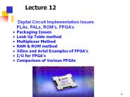 Digital Circuit Implementation Issues