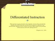 Differentiated Instruction