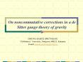 On noncommutative corrections in a de Sitter gauge theory of gravity PowerPoint PPT Presentation