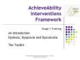 AchieveAbility Interventions Framework: Stage 1 Training PowerPoint PPT Presentation