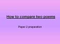How to compare two poems PowerPoint PPT Presentation