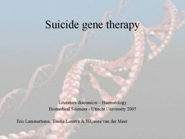 Suicide gene therapy