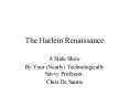 The Harlem Renaissance PowerPoint PPT Presentation