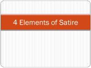 4 Elements of Satire