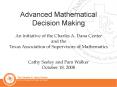Advanced Mathematical Decision Making PowerPoint PPT Presentation