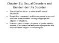 Chapter 11: Sexual Disorders and Gender Identity Disorder PowerPoint PPT Presentation
