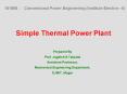 Simple Thermal Power Plant PowerPoint PPT Presentation