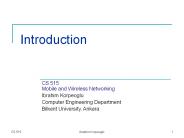 CS 515 Mobile and Wireless Networking