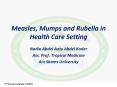 Measles, Mumps and Rubella in Health Care Setting PowerPoint PPT Presentation
