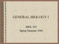 GENERAL BIOLOGY I PowerPoint PPT Presentation