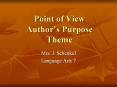 Point of View Author PowerPoint PPT Presentation