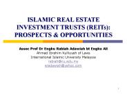 ISLAMIC REAL ESTATE INVESTMENT TRUSTS (REITs): PROSPECTS
