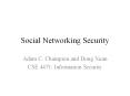 Social Networking Security PowerPoint PPT Presentation