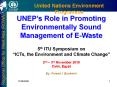 UNEP's Role in Promoting ESM of E-Waste PowerPoint PPT Presentation