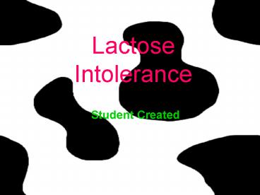 Lactose Intolerance