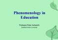 Phenomenology in Education PowerPoint PPT Presentation