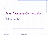 Java Database Connectivity