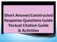 Short Answer/Constructed Response Questions Guide Textual Citation Guide PowerPoint PPT Presentation