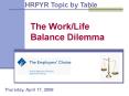 The Work/Life Balance Dilemma PowerPoint PPT Presentation