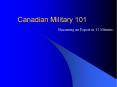 Canadian Military 101 PowerPoint PPT Presentation