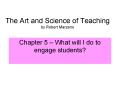 The Art and Science of Teaching by Robert Marzano PowerPoint PPT Presentation