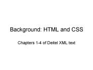 Background: HTML and CSS