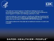 Hand Hygiene in Healthcare Settings Core