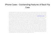 iPhone Cases - Outstanding Features of Back Flip