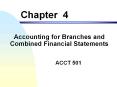 Accounting for Branches and Combined Financial Statements PowerPoint PPT Presentation