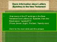 Basic Information about Letters (Epistles) in the New Testament PowerPoint PPT Presentation