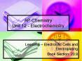 AP Chemistry Unit 12 - Electrochemistry PowerPoint PPT Presentation