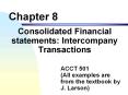 Consolidated Financial statements: Intercompany Transactions PowerPoint PPT Presentation
